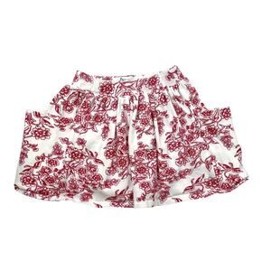 Remie Girl Red Floral Pocket Skirt
